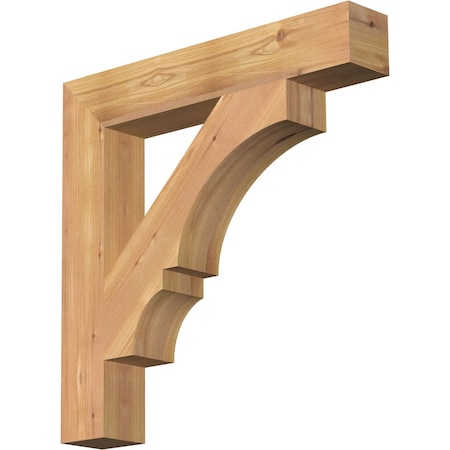 Ekena Millwork Balboa Block Smooth Bracket, Western Red Cedar, 3 1/2"W x 22"D x 22"H BKT04X22X22BOA05SWR
